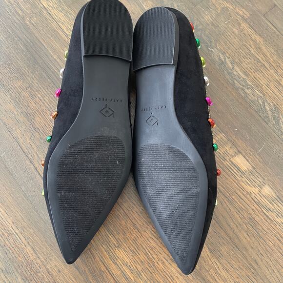 Katy Perry Shoes Women's The Hollie Christmas Flat Ballet Black 7.5 - Picture 5 of 9